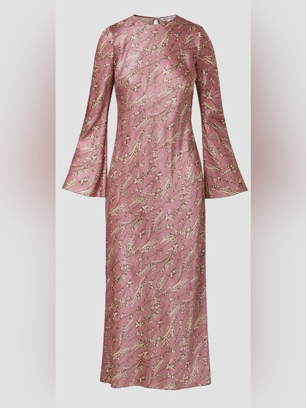 Veronica Beard Gemma Floral Silk-Blend Midi-Dress Orchid Haze Multi